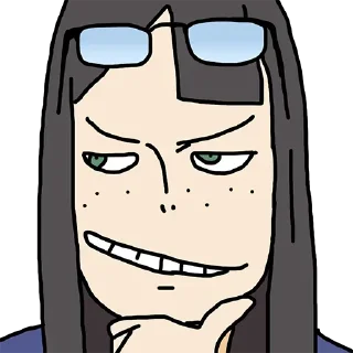 😏 emoji Kanamori Sayaka - @bourros Telegram sticker 22 of 25