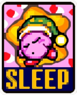 😴 emoji Kirby Super Star Cards - @Lyrx997 Telegram sticker 21 of 56