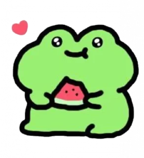 😍 emoji Cutesy frog @toobittertoeatcookies Telegram sticker 14 of 52