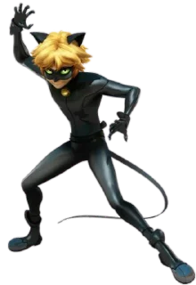 😺 emoji Cat Noir -  Miraculous : @Characters_stickers Telegram sticker 20 of 25