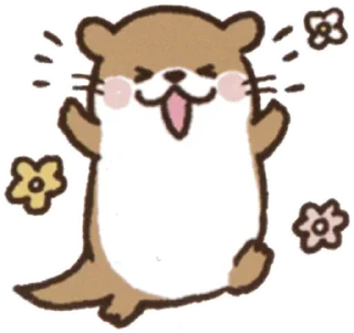🌹 emoji Chinese Otters Telegram sticker 4 of 15