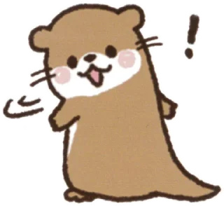 ❗ emoji Chinese Otters Telegram sticker 14 of 15