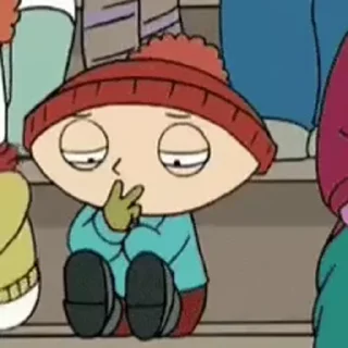 😐 emoji 'Little Stewie | @iStickerLand, Telegram sticker 22 of 50
