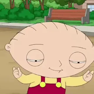 😐 emoji 'Little Stewie | @iStickerLand, Telegram sticker 12 of 50