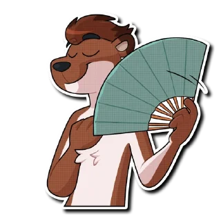 😊 emoji Jules the Stoat Telegram sticker 20 of 120