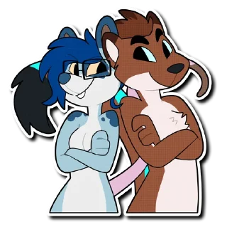 💪 emoji Jules the Stoat Telegram sticker 24 of 120