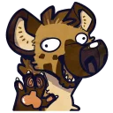 😀 emoji Sassy hyena Telegram sticker 3 of 9