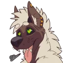 😍 emoji Kona the brown hyena-mutt Telegram sticker 14 of 94