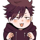 😍 emoji tetsuro kuroo.saku Telegram sticker 12 of 120