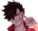 ✌ emoji tetsuro kuroo.saku Telegram sticker 18 of 120