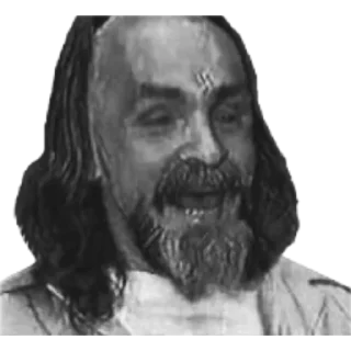 😧 emoji Charles Manson Telegram sticker 19 of 35