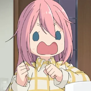 😰 emoji Yuru Camp Telegram sticker 14 of 18