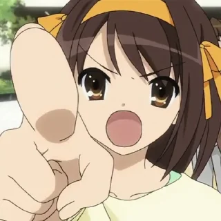 😡 emoji Suzumiya Haruhi / 涼宮ハルヒ Telegram sticker 10 of 20