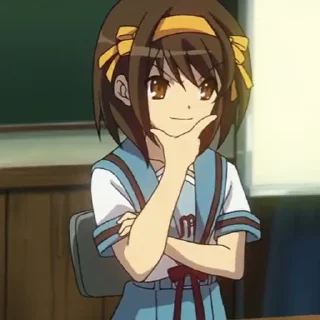 🧐 emoji Suzumiya Haruhi / 涼宮ハルヒ Telegram sticker 17 of 20