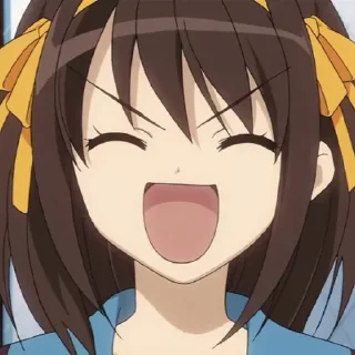 😆 emoji Suzumiya Haruhi / 涼宮ハルヒ Telegram sticker 6 of 20