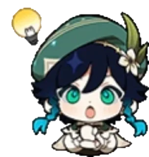 💡 emoji Genshin reacts @carlysticker Telegram sticker 6 of 54