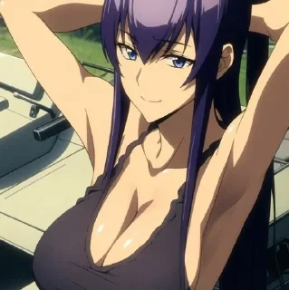 🌟 emoji Busujima Saeko ⚔ @KesitoMania Telegram sticker 20 of 89