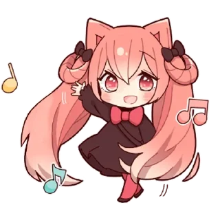 🤩 emoji Розовая Нэко Telegram sticker 20 of 36