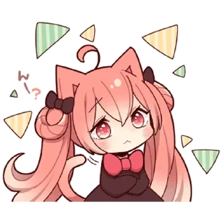 🧐 emoji Розовая Нэко Telegram sticker 13 of 36