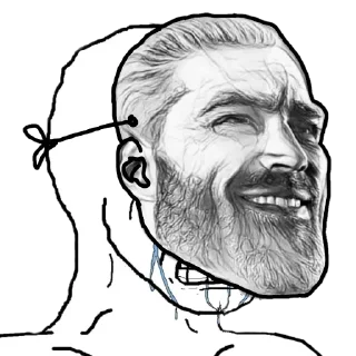 Sticker from Gigachad Wojak