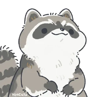 Sticker from Cute Raccoon by @carlysticker