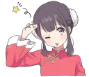 😉 emoji China-chan by @carlysticker Telegram sticker 16 of 40