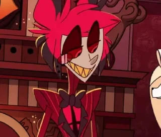 🍾 emoji Alastor The Radio Demon by: @Darkdemons 🍾🧣 Telegram sticker 12 of 69