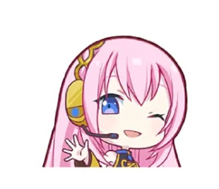 😉 emoji Megurine Luka Telegram sticker 9 of 13