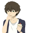 😋 emoji houtarou oreki Telegram sticker 15 of 39