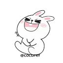 🤣 emoji Cheer Rabbit🐰@MochaStickers Telegram sticker 5 of 8