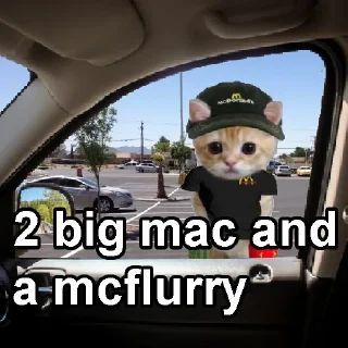 😸 emoji Catwifmcdonaldshat Solana Telegram sticker 6 of 10