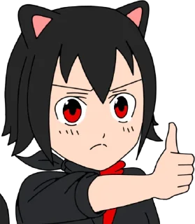 👍 emoji /leftypol/ catgirls | @StickersOfAstora Telegram sticker 6 of 70