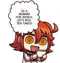 💴 emoji Fate/Grand Chibi Telegram sticker 19 of 120