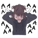 😞 emoji Sina hits the desk Telegram sticker 12 of 57