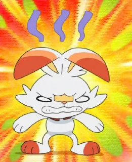 😡 emoji Scorbunny💖💖💖 Telegram sticker 9 of 32
