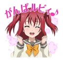 💪 emoji Aqours (Love Live! Sunshine!!) LINE 2 Telegram sticker 5 of 40