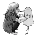 😚 emoji Oyasumi Punpun Telegram sticker 19 of 24