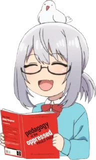 📕 emoji Anime girls holding leftist books Telegram sticker 20 of 21
