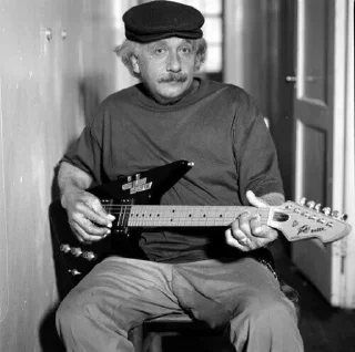 🎸 emoji Albert Einstein Telegram sticker 13 of 30