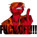 🖕 emoji Middle finger /@MH7night Telegram sticker 16 of 67
