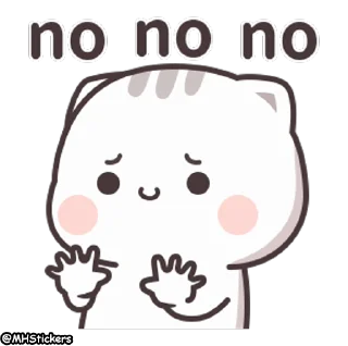 🙅‍♂️ emoji @MHStickers Kawaii Neko Chan 3 Telegram sticker 5 of 25