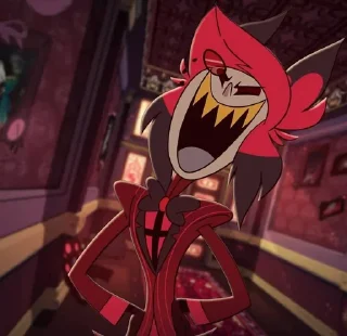 🍾 emoji Alastor The Radio Demon by: @Darkdemons 🍾🧣 Telegram sticker 24 of 69