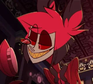 🍾 emoji Alastor The Radio Demon by: @Darkdemons 🍾🧣 Telegram sticker 16 of 69