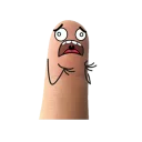 😟 emoji aida finger Telegram sticker 18 of 25