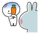 😰 emoji Spoiled Rabbit Smile Person Carrot Telegram sticker 21 of 41
