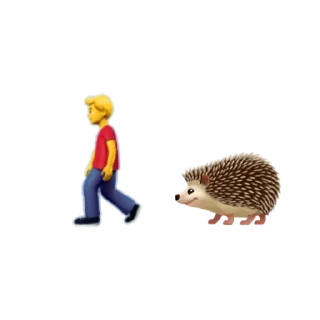 🚶‍♂ emoji من و جوجه تیغیم Telegram sticker 1 of 78