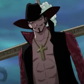 ⚰️ emoji Dracule Mihawk @StickersofAnime Telegram sticker 17 of 35