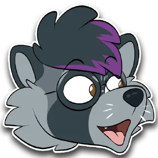 😮 emoji Reggie Raccoon (@BoiiReggie) Telegram sticker 10 of 113