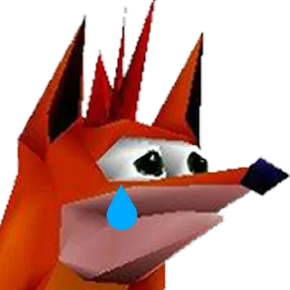 😢 emoji Crash Bandicoot Community ITA Telegram sticker 8 of 32