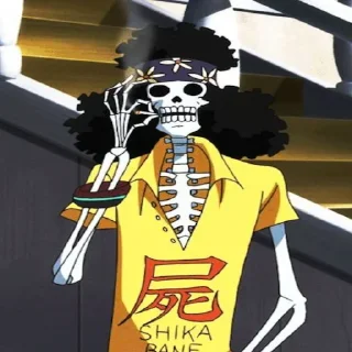 💀 emoji Brook ↝ @one_pieceAR Telegram sticker 8 of 15